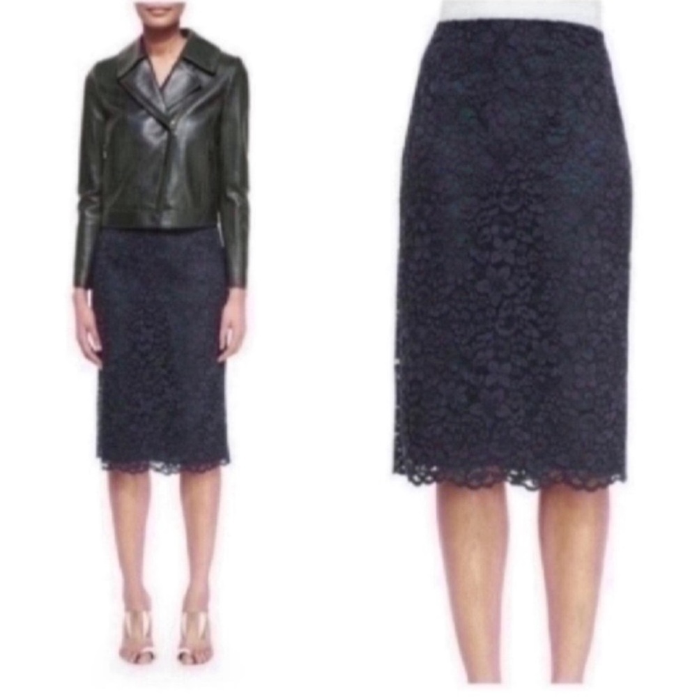 Tory Burch Black Lace Pencil Skirt 2